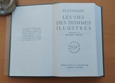 La Pléiade - PLUTARQUE : La vie des hommes illustres tome 2 édition 1951