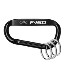 Ford F-150 Laser-Etched Black Metal Carabiner Keychain