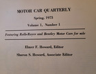 3 Motor Car Quarterly Booklets Rolls Royce & Bentley 2 - 1973, 1 - 1974 Used — photo 4
