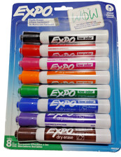 EXPO Dry Erase Markers, Chisel Tip, Assorted Colors, 8 Count low odor, vibrant