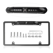 License Plate Backup Camera,Hd Night Vision Reverse Camera with 8 Led,170°Wide A