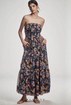Anthropologie Somerset Chiffon Strapless Dress Black Floral MEDIUM Pretty $178 | eBay Anthropologie Somerset Chiffon Strapless Dress Black Floral MEDIUM Pretty $178 | eBay
