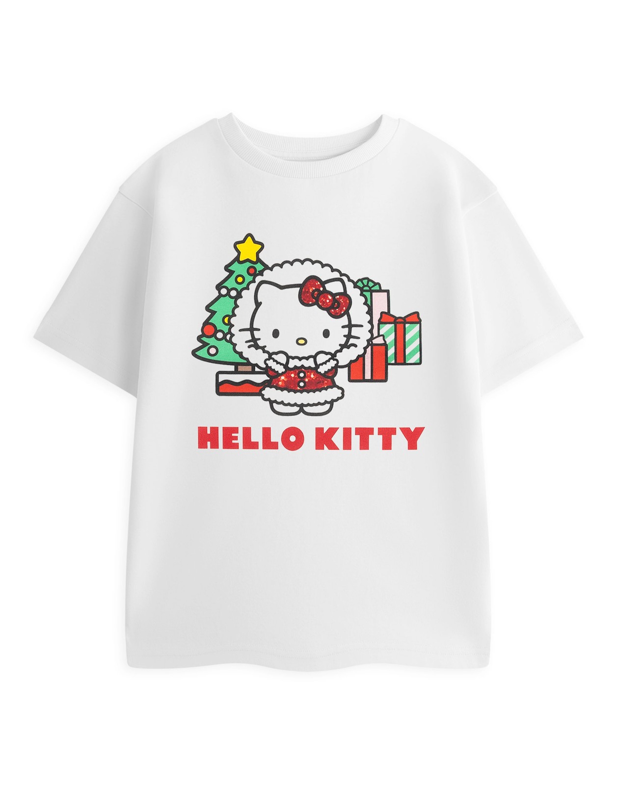 Hello Kitty (9-10 Years) Short Sleeved T-Shirt (Girls White) - Image 2