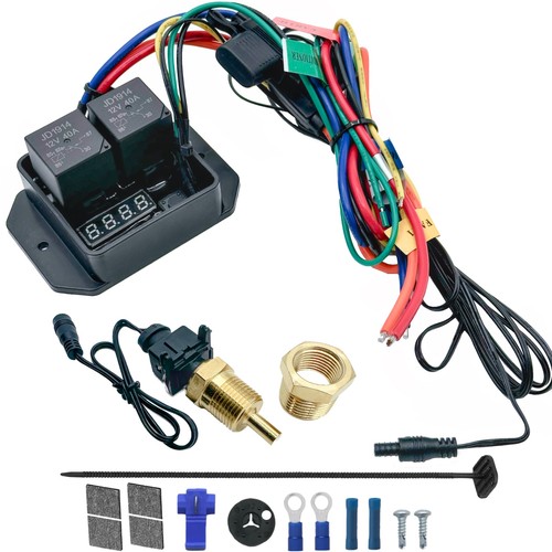 DIGITAL ADJUSTABLE ELECTRIC FAN CONTROLLER THERMOSTAT TEMP-ERATURE SWITCH WIRING - Picture 18 of 21