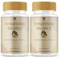 (2 Pack) Thyrafemma Balance Capsules, Thyra Femme Daily Formula (120 Capsules)