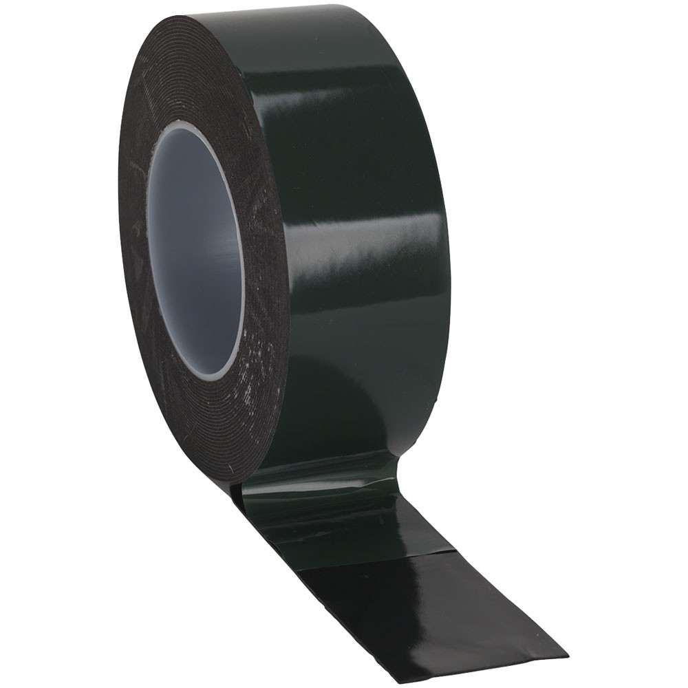 Sealey Double-Sided Adhesive Foam Tape 50mm x 10m Green Backing