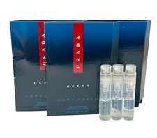 Prada OCEAN Luna Rossa EDT Sample Perfume Men Spray 0.04 Fl Oz Pack of 3