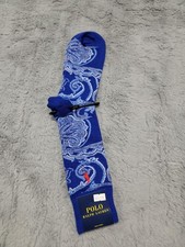Polo Ralph Lauren Socks Mens 10-13 Navy Blue Large Paisley Pony Dress Mid Calf