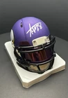 Adrian Peterson Signed Vikings Mini Helmet Purple Visor Five Star Auth