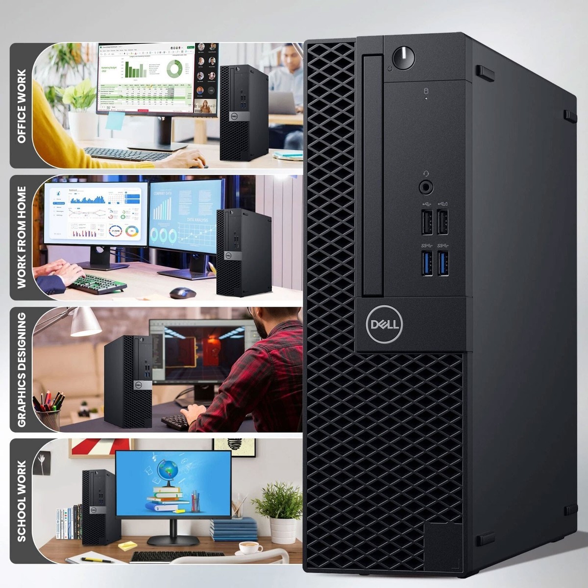 Dell OptiPlex 5050 Desktop PC i5-7th 8GB RAM 128GB SSD + 500GB HD