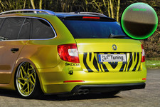 Heckdiffusor Heckeinsatz Seitenteile aus ABS für Skoda Superb 3T in OEM Optik