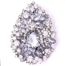 Huge Big Large Flower Statement Brooches and Pins Scarf Decoration Gold Tone