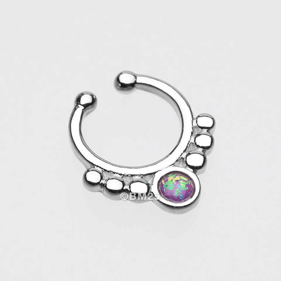 Opal Grandiose Fake Septum Clip-On Ring - Image 4 of 4