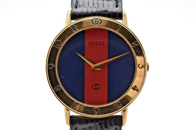 Vintage [Exc+5] Gucci 3000M 33mm Sherry Line Round Quartz Men's Watch From JAPAN