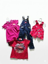 Vintage Kids Clothing Lot Pooh, Oshkosh, Cars, Lee Mix Sizes 5 pieces
