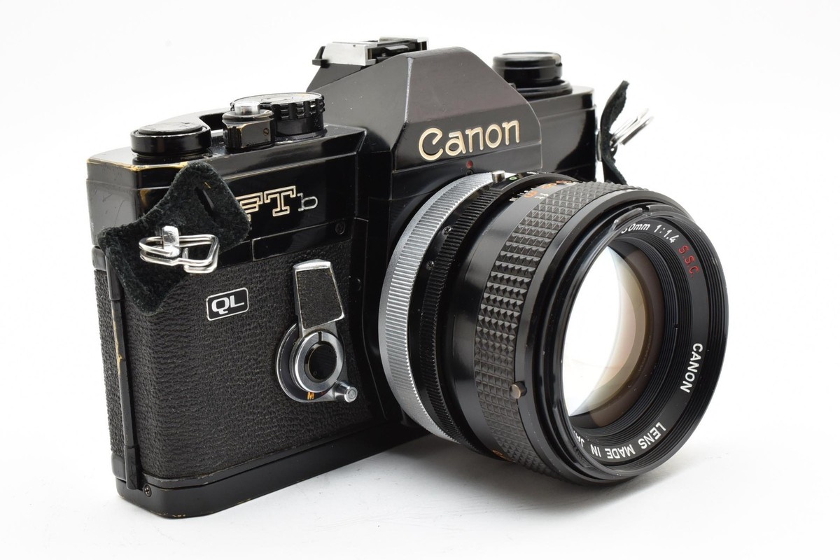 Canon FTb black FD 50mm f/1.4 s.s.c.付 Near Mint ] Canon FTb-N QL Black SLR Camera FD 50mm F/1.4