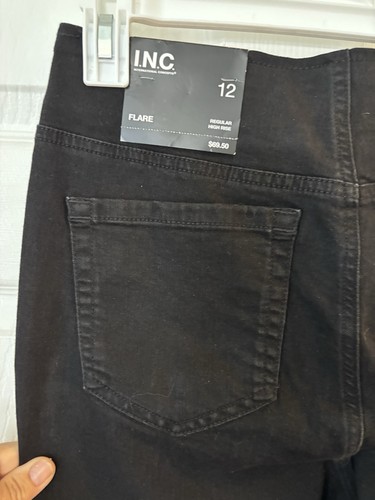 Inc Black Flare Pull On Pants Size 12 New - Picture 4 of 6