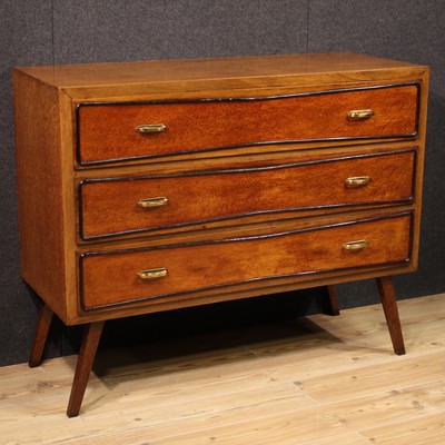 Dresser Italian Of Design Modern Wood 3 Drawers Cupboard Xx Century
