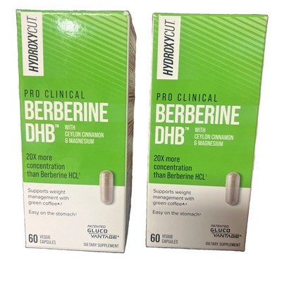 Hydroxycut Pro Clinical Berberine DHB - 60 Caps Exp: 11/27, New & Sealed 2 Pack