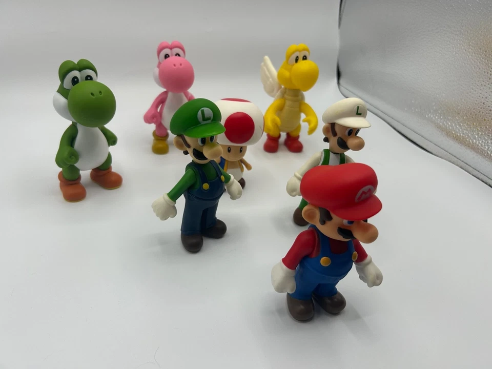 BANPRESTO Super Mario 5 inch Vinyl Figures loose lot of 7 Luigi Toad Yoshi Koopa - Image 2 of 4