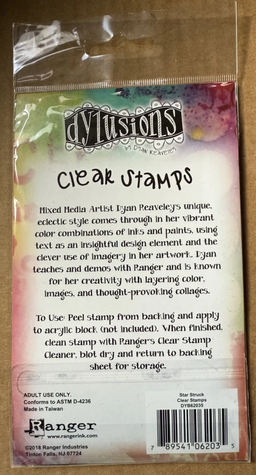 Estampillas transparentes Dylusions estampadas con estrellas Foto 2 de 2