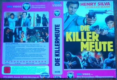 VHS Video Cover Die Killer Meute VPS 4449 Henry Silva VIDEOTHEKE Bedarf