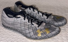 UNDER ARMOUR HOVR Shakedown Distance Grey Black Track Spikes Shoes Mens 7 10 12