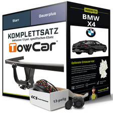 Für BMW X4 Typ G02, F98 Anhängerkupplung starr +eSatz 13pol 04.2018-jetzt Set