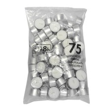 75 Teelichter ca. 8 Std Brenndauer weiß von ...