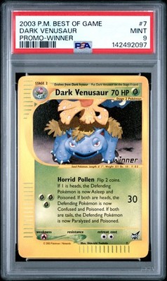 2003 POKEMON BEST OF GAME PROMO WINNER #7 DARK VENUSAUR PSA 9 | eBay