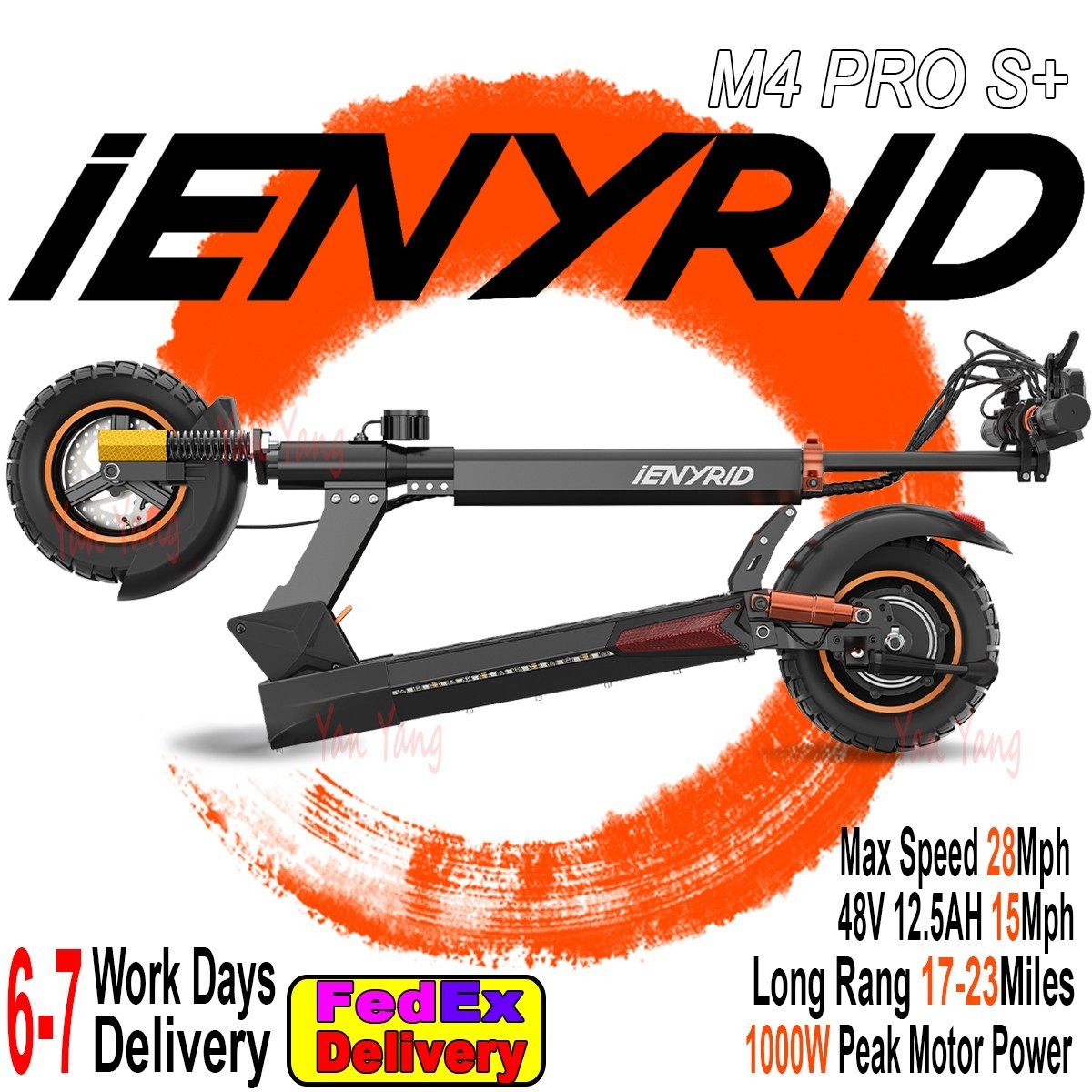 iENYRID S+ ADULTS ELECTRIC SCOOTER 1000W Motor LONG RANGE 37KM 45KM/H E-SCOOTERS