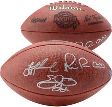 Aikman, Smith, & Irvin Cowboys Signed Wilson Super Bowl XXVIII Pro Football