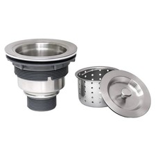 Ruvati RVA1025 Kitchen Sink Strainer, Basket, Lid -Stainless Steel Fits 3.5" New