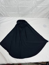 Women's Black Hijab Khimar Pullover Head  Neck Cover Modest Wear OS New