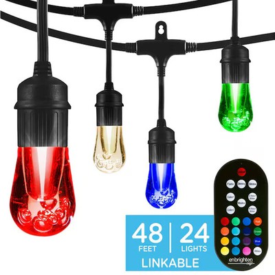 Enbrighten Seasons Cafe Lights,48 ft.,24 Bulbs 37790 Enbrighten 37790