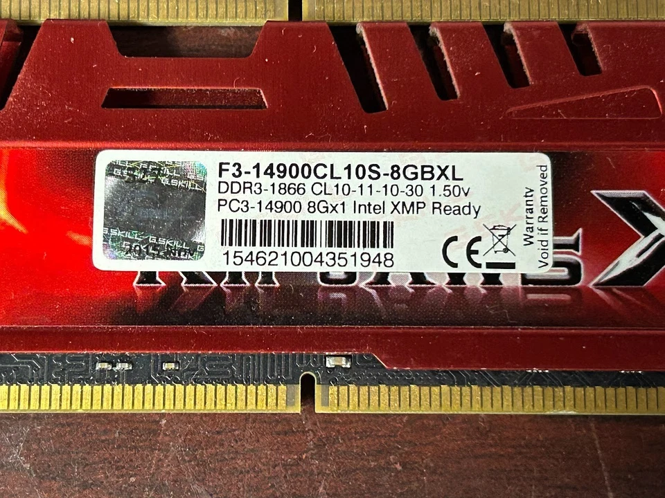 G.Skill Ripjaws X 16GB (2x8GB) DDR3 1866MHz Memory F3-14900CL10S-8GBXL #95 - Image 2 of 2