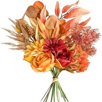 KüNstliche Rosen Herbstblumen Seidenblumen Deko Blumenarrangements Zimmerdeko