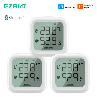 Tuya smart home bluetooth Wireless temperature humidity sensor LCD display therm