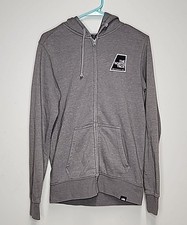 THE NORTH FACE MEN'S FULL ZIP PATCHES HOODIE Gray MENS S SMALL A3MCB