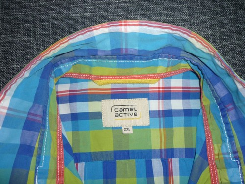 CAMEL ACTIVE Camisa Hombre Manga Corta Algodón Multicolor Cuadros T.XXL/2XL TOP - Imagen 9 de 12