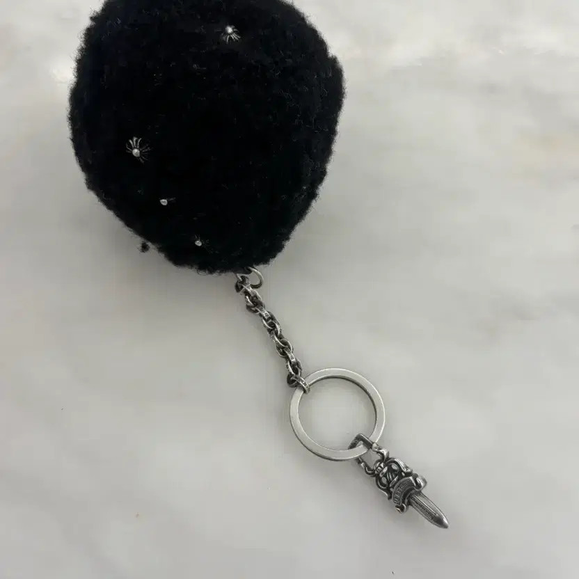 Chrome Hearts Dice Fuzzy Keychain - Used, Slight Wear thumbnail 2