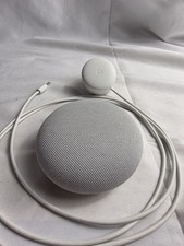 Google Nest Mini 2nd Gen Smart Speaker H2C Gray Chalk Tested Working Power Cord