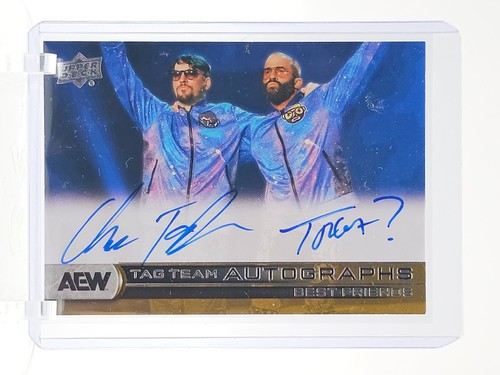 TAYLOR BERETTA 2020 UPPER DECK AEW TAG TEAM AUTOGRAPHS BEST FRIENDS Q0786