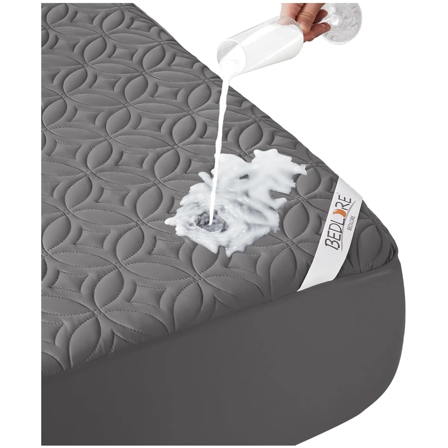 King Size Waterproof Mattress Protector Gray