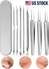 Stainless Steel Blackhead Kit, Pimple Popper Tool Kit,Blackhead Remover Tweezers
