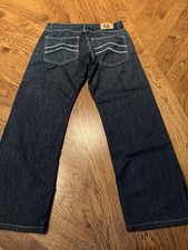 VTG Y2K Qruel Baggy Wide Leg Jeans Size 36x32 Q