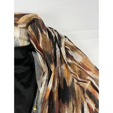 Alfred Dunner Women's 3X Multi-Color Print Open Front Sheer Cardigan