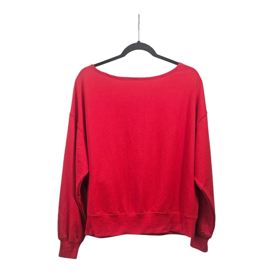 Sudadera Caballo Budweiser "Rey de las Cervezas" Talla S Roja L/S Cuello Barco Foto 2 de 4