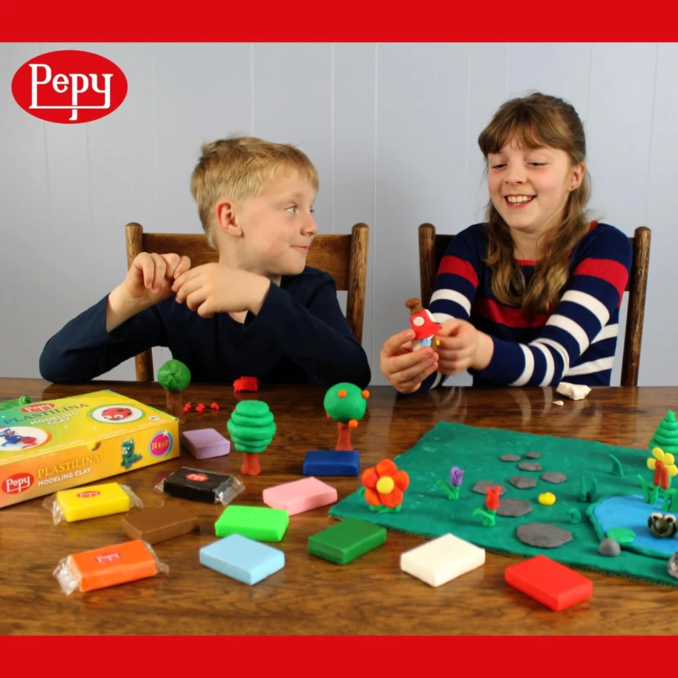 Многоразовая и не высыхающая модельная глина Plastilina; набор из 24 стержней, 1,4 унции каждая - Изображение 3 из 4