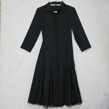 Elie Tahari Bergdorf Goodman Women's Maxi Dress XS Black Beaded Wednesday Addams